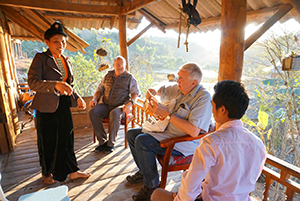 Jim traveling in Ban-Ha, Vietnam