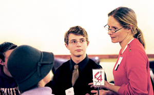 Cynnie Curl spoke at the Public Health Cafe in January