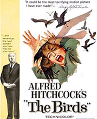 Original movie poster from Alfred Hitchcock’s “The Birds.”