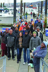 Environmental Global Health students on Duwamish River Tour. Photo by Abdulrazig Hummaida.