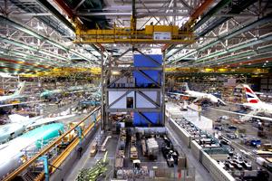 Inside Everett Boeing factory inside Everett Boeing factory