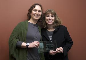 Elizabeth Sharpe and Cathy Swartz with Best in Show Award for the DEOHS 2009-2011 Biennial Report Elizabeth Sharpe and Cathy Swartz with Best in Show Award for the DEOHS 2009-2011 Biennial Report