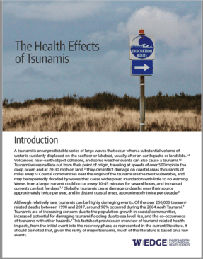 Health Effects of Tsunamis