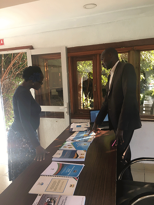 Dr. Njoroge Kimani and Prof. Sauda Swaleh (Chair, Department of Chemistry) lead a site visit of Kenyatta University.