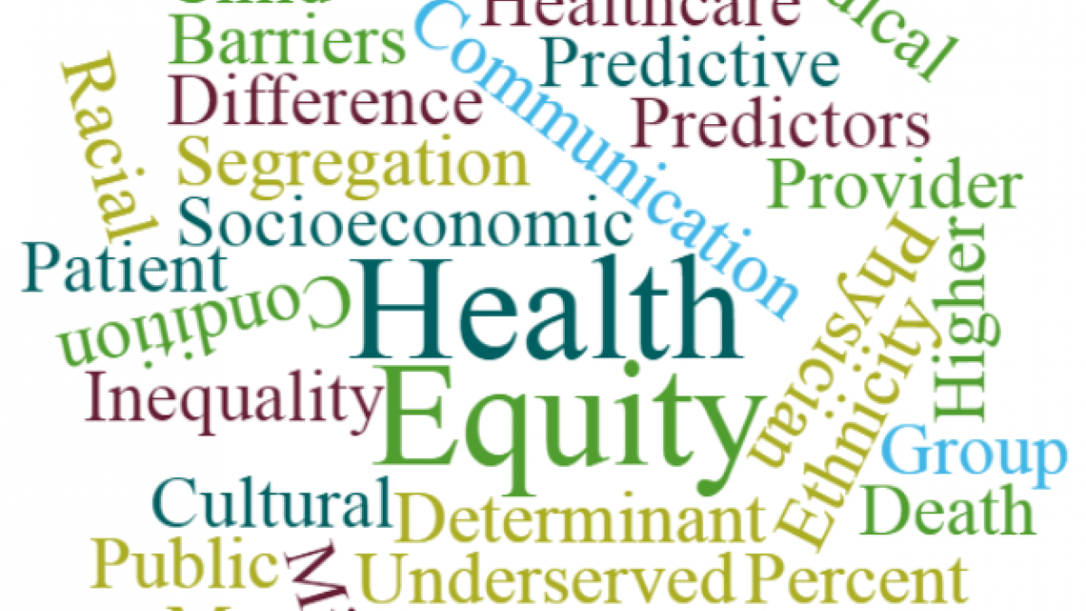 Word cloud: health equity