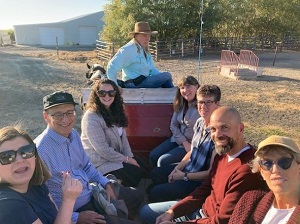 Attendees on a wagon ride