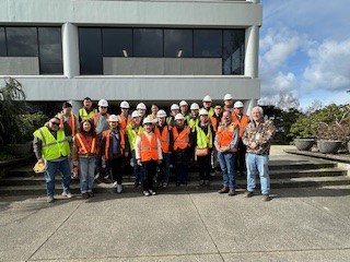 group picture at site visit