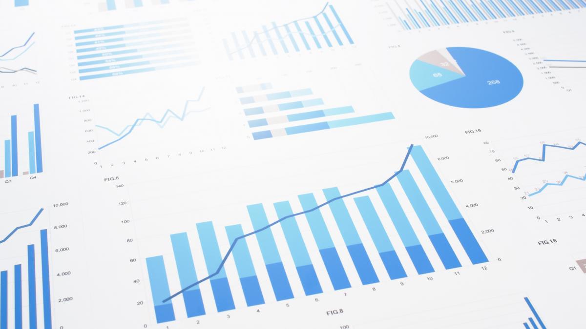 data image of spreadsheets and graphs