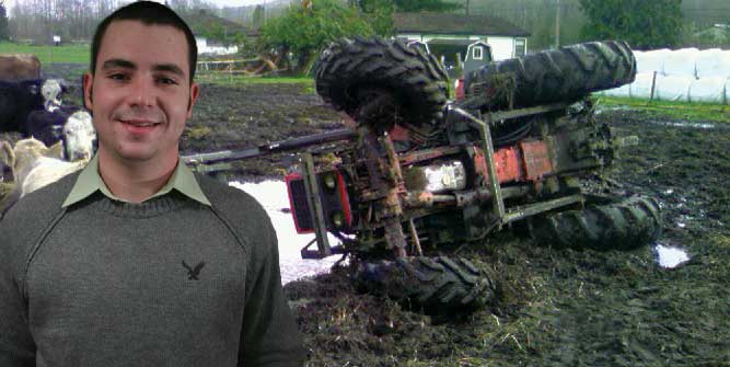 Chris experienced a tractor rollover