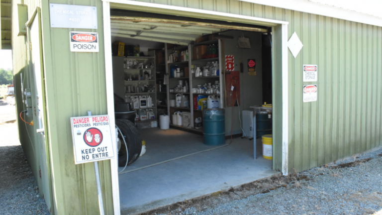 chemical storage shed