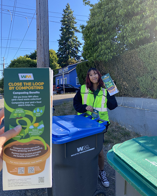 Bremerton distributing information about recycling
