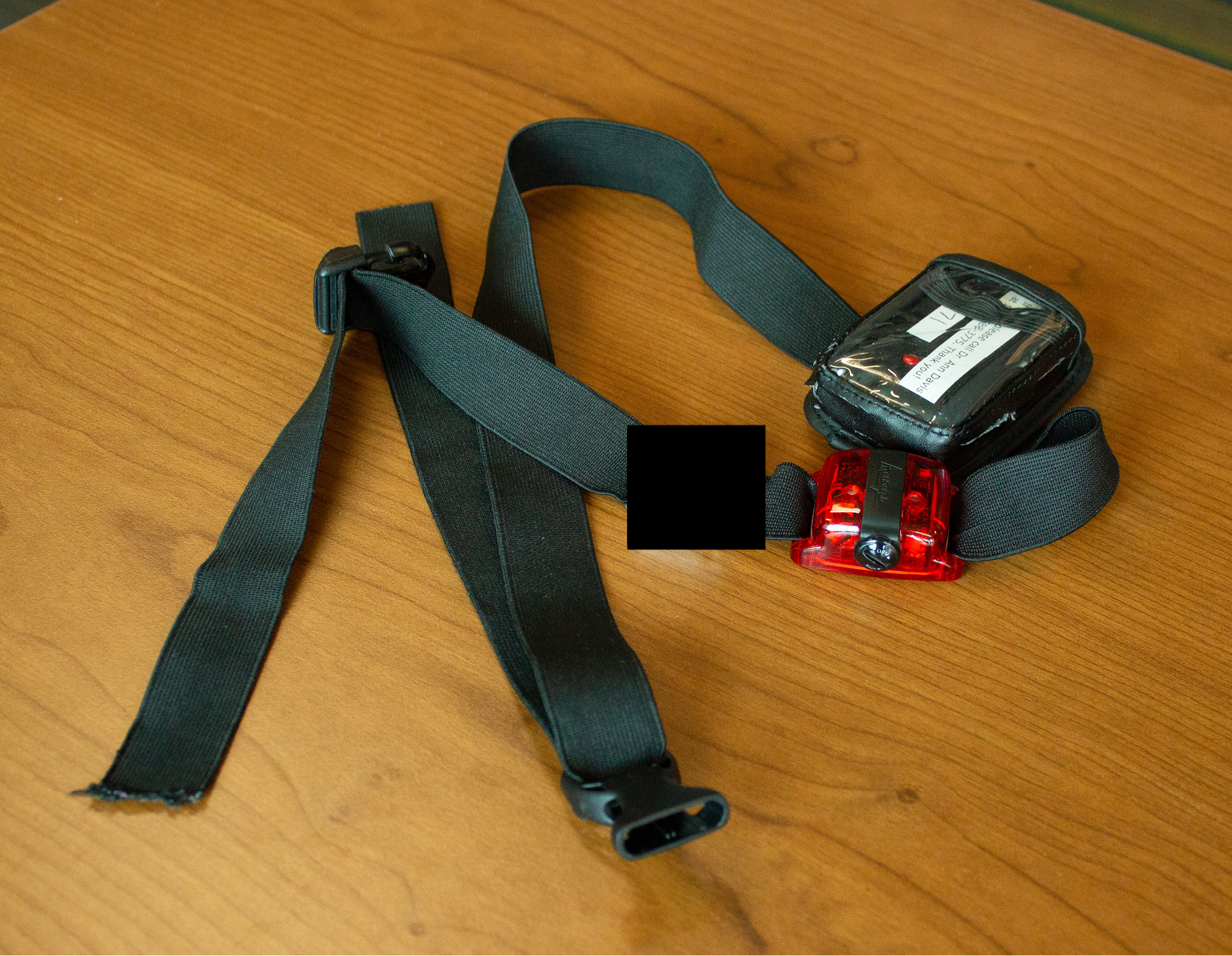 belt with small boxes on it. 