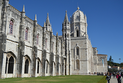 Photo of the Jerónimos Monastery in Belém, Portugal.