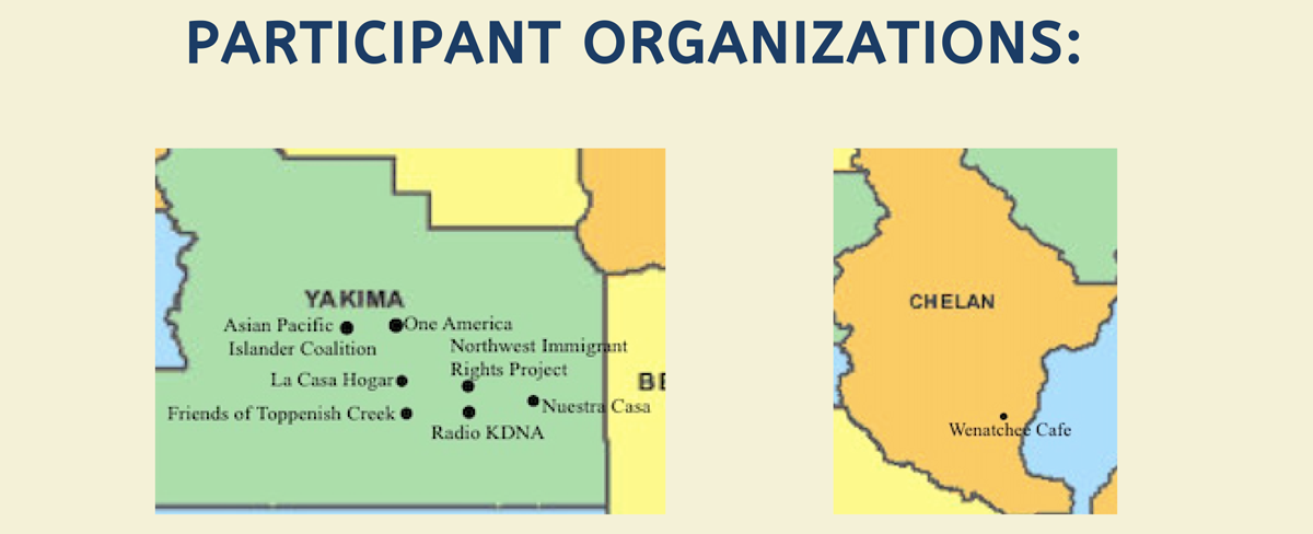 Maps of community organizations participating in the study.