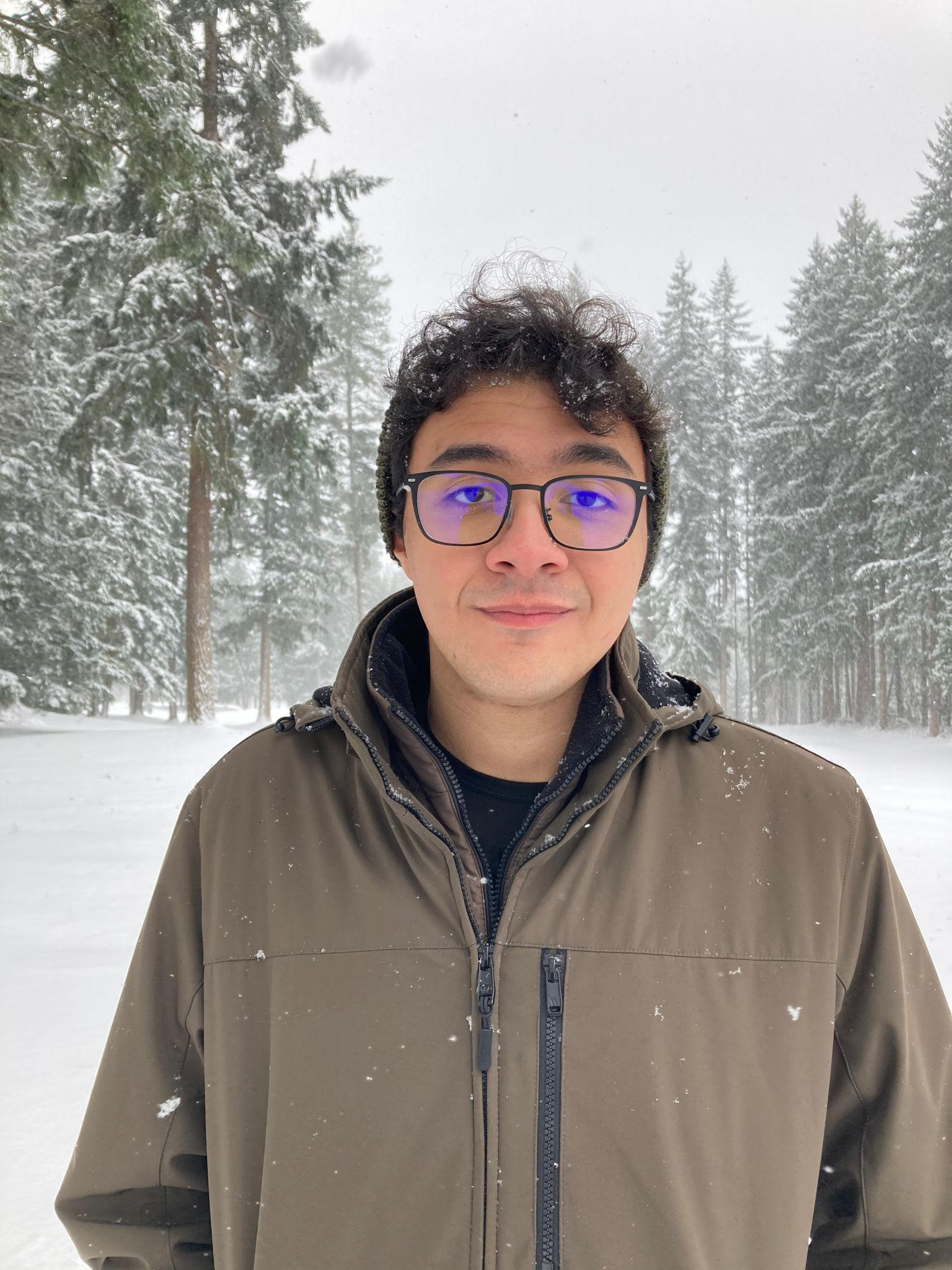 Yousif standing in the snow