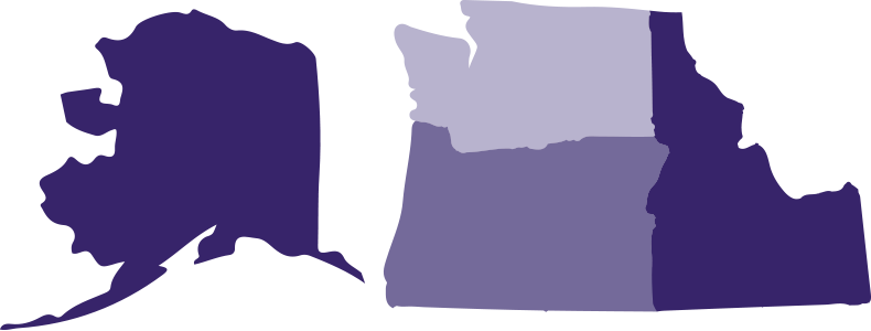 Washington, Oregon, Alaska, and Idaho