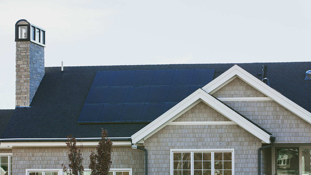 solar panels on house