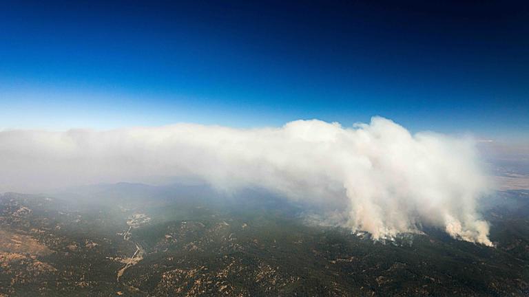 wildfire smoke in mountains