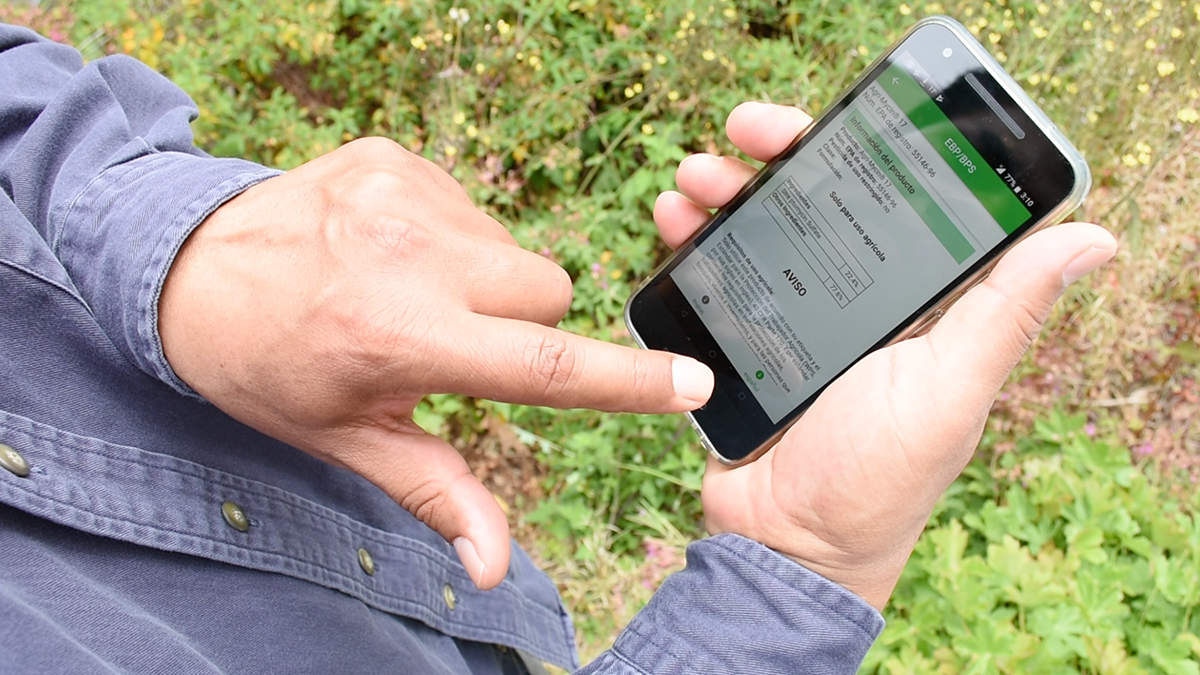 Image of the Pestisafe app on a cell phone.