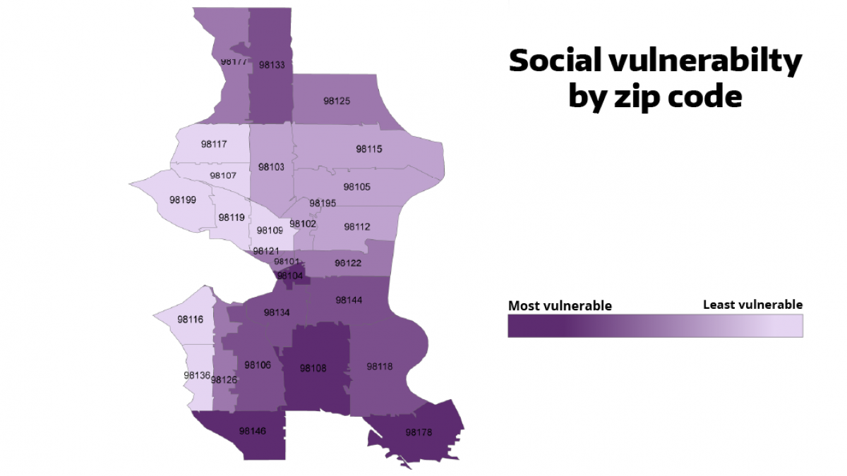 Seattle Wa Zip Code Map Mapping Vaccine Access | Environmental & Occupational Health Sciences