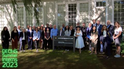 Boeing interns on UW campus