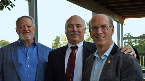 Professor David Eaton, right, pictured with David Kalman and Michael Yost.