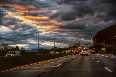 Busy road in south seattle