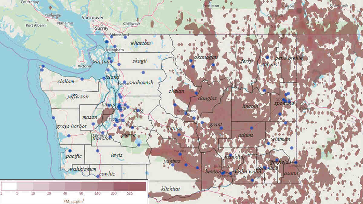 Map of Washington state