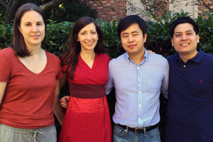 L to R: Pamela Barrett, Judit Marsillach, Hao Wang, Andrew Yeh