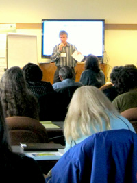 Tom Burbacher speaking at the NWCC /EPA Region 10 workshop.