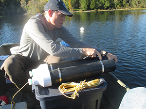 Dr. Jim Gawel preparing research equipment. Photo courtesy Jim Gawel.