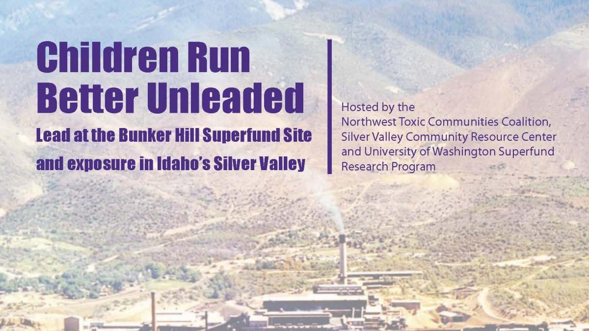 Photo of Idaho's silver valley with Oct 13 webinar details superimposed.